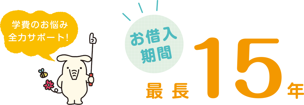 お借入期間最長15年